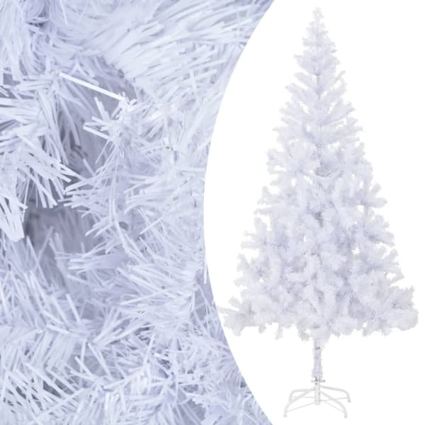 Belyst plastgran med kulor 210 cm 910 grenar