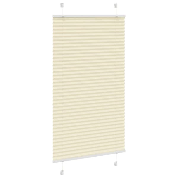 Plisserad persienn cremefärgad 80x150 cm tyg bredd 79,4 cm