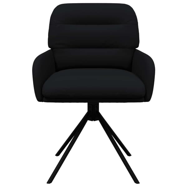 Svängande Matstolar 2 pcs Konstläder Svart 59 x 59,5 x 90 cm