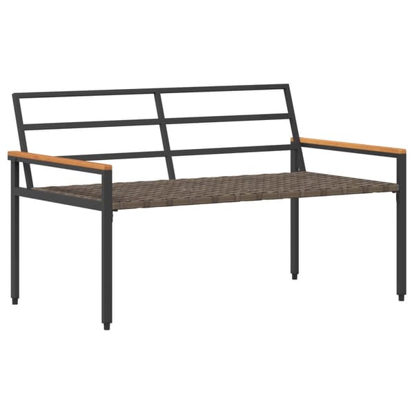 Utemöbelset 4 pcs Mörkgrå konstrotting