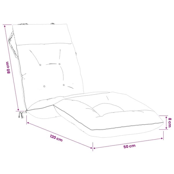 Solstol Kudde VIANEN 100% Polyester Blå 200 x 50 x 8 cm
