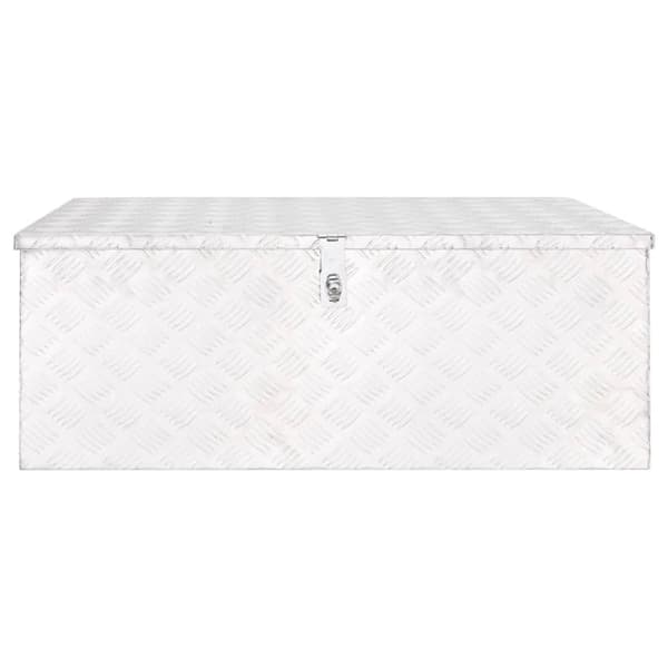 Förvaringslåda silver 100x55x37 cm aluminium