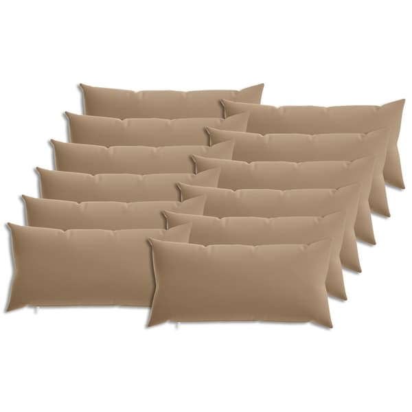 Kuddöverdrag 12 st HEERLEN Taupe 40 x 80 cm Polyester