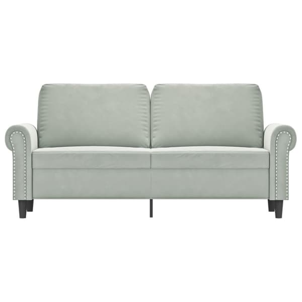 2-sitssoffa ljusgrå 140 cm sammet