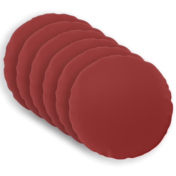 Kuddöverdrag 6 st HEERLEN Vinröd Ø 30 cm Polyester