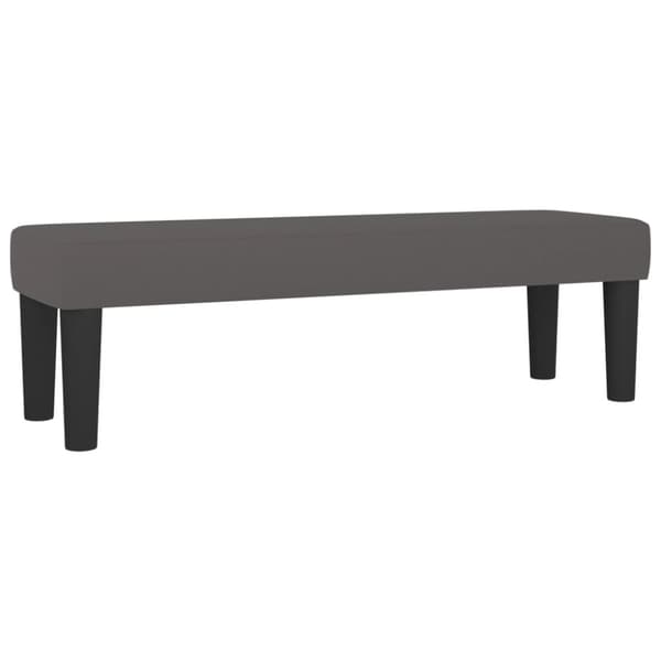 Ramsäng med madrass grå 180x200 cm konstläder