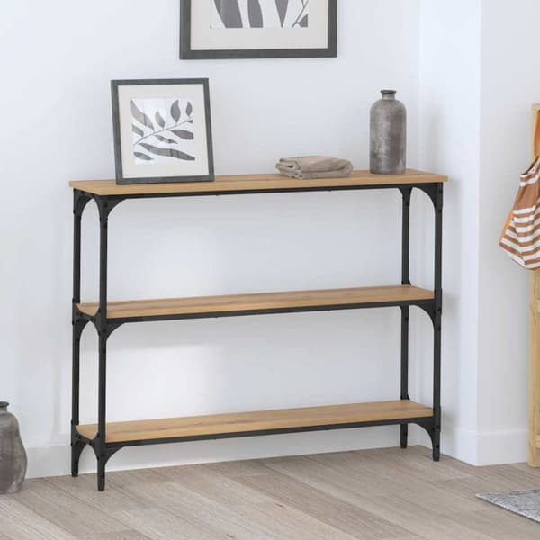 Konsolbord Artisan Ek 100 x 22,5 x 75 cm Konstruerat trä
