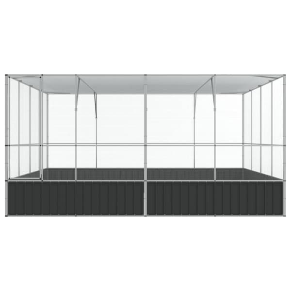 Voljär silver 418x414x212 cm stål