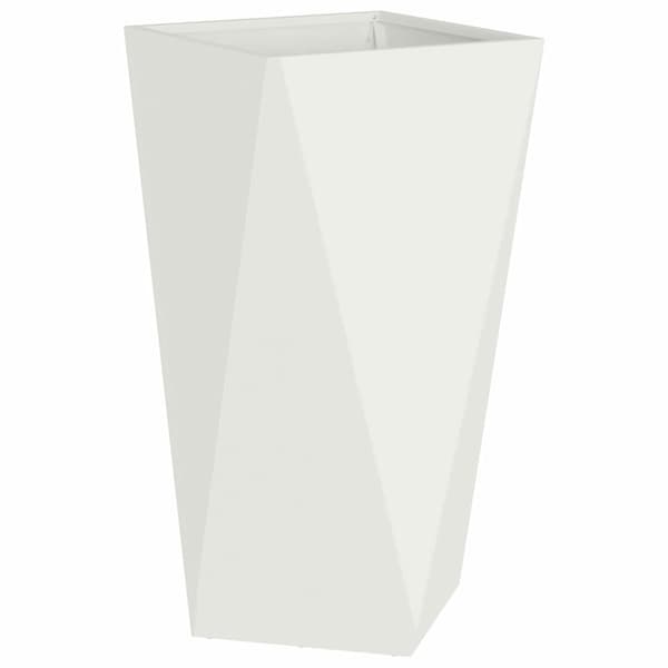 Planteringskärl 2 pcs Vit 40 x 40 x 75 cm Stål