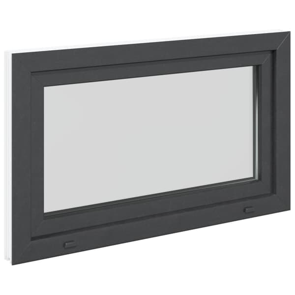 Källarfönster RISOR Antracit 100 x 60 cm PVC och glas