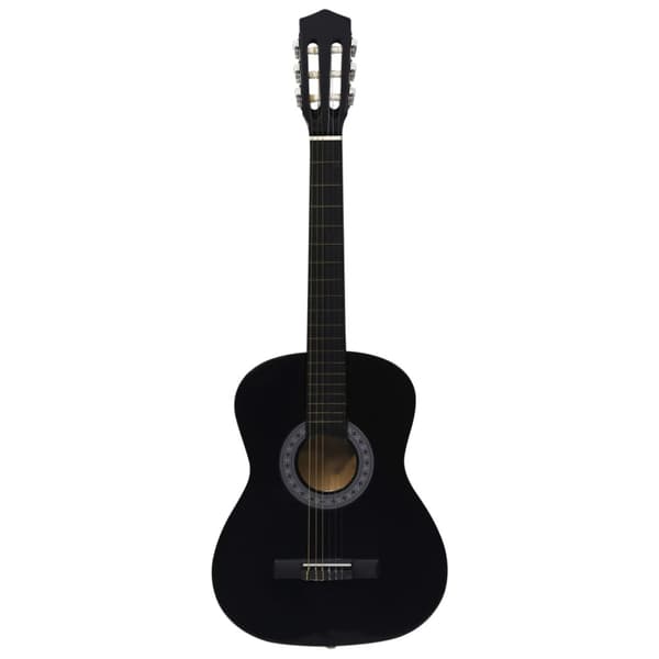 Gitarr för nybörjare 8 delar klassisk svart 3/4 36"