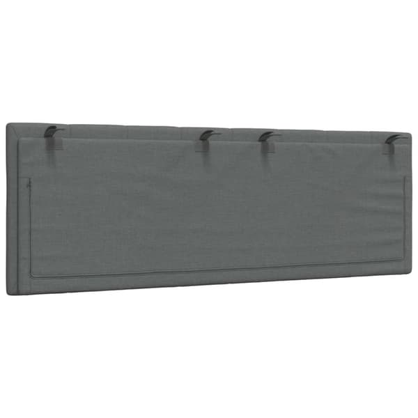 Headboard Cushion "Hanko" Dark Grey 140 cm Fabric