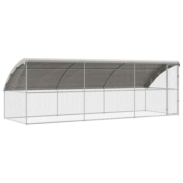 Hönshus 3 pcs Silver 600 x 200 x 200 cm Galvaniserat Stål