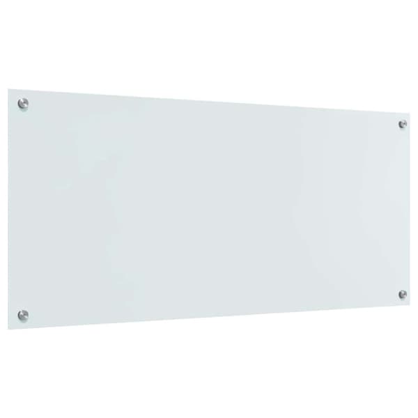 Köksskydd 2 pcs Vit 110 x 50 cm härdat glas