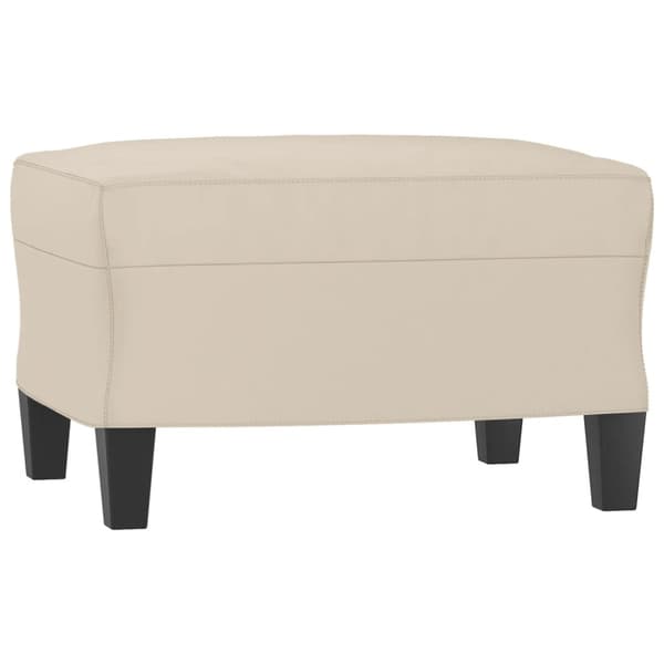 Fotpall Gräddvit 60x50x41 cm mikrofibertyg