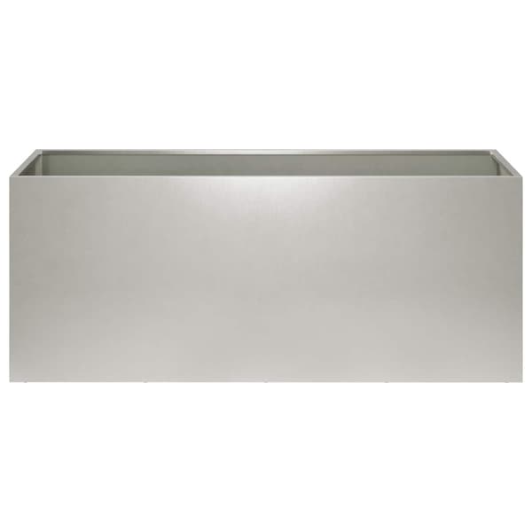 Trädgårdsplanterare 2 st Silver 80 x 40 x 40 cm Rostfritt stål