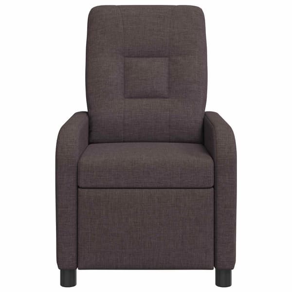 Massagefåtölj Mörkbrun Tyg