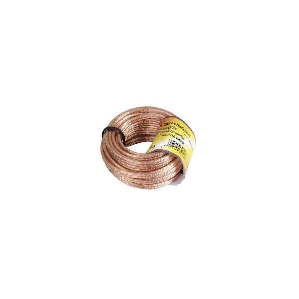 Högtalarkabel 2x1.5mm2 Transparent 10m