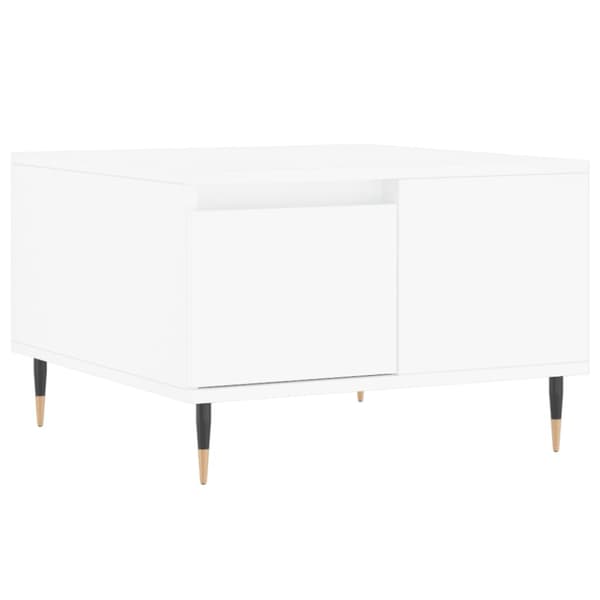 Soffbord vit 55x55x36,5 cm konstruerat trä