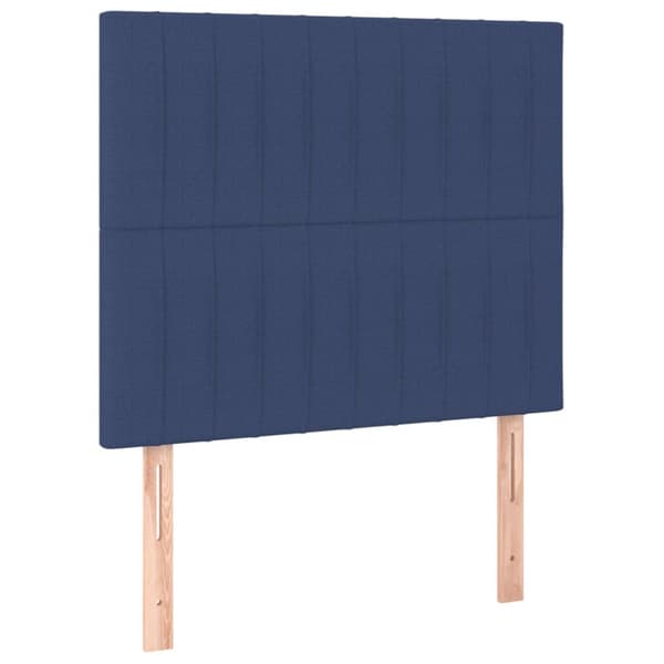 Ramsäng med madrass blå 90x190 cm tyg