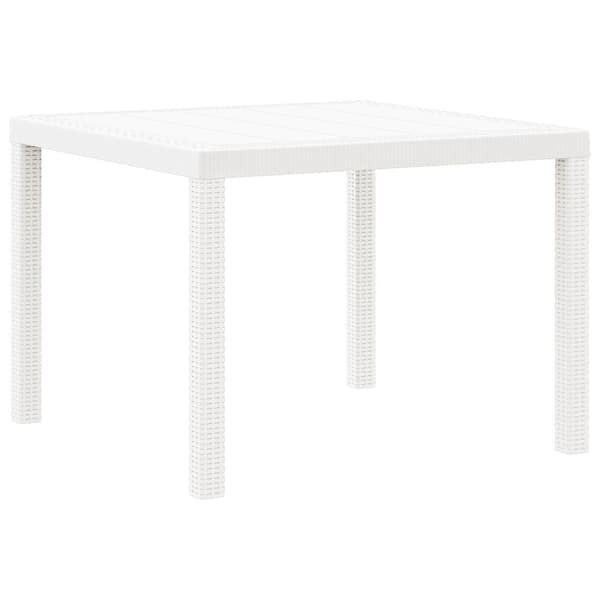 Trädgårdsbord Vit 100 x 100 x 73 cm konstrotting