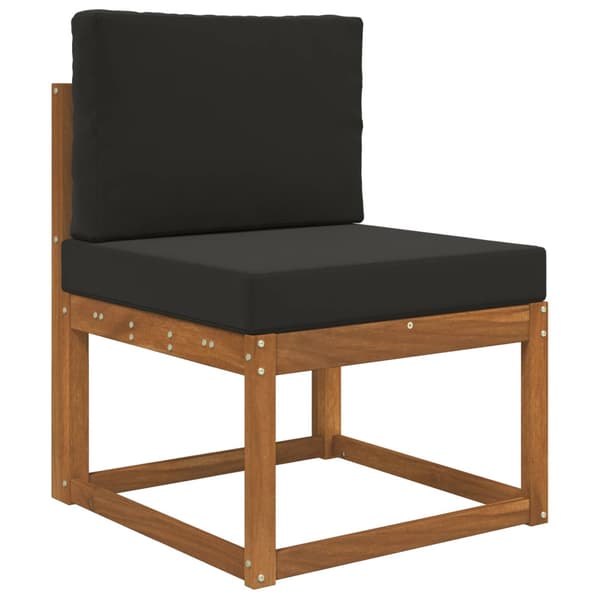 Utomhus Soffa Kudde 2 pcs Svart Polyester