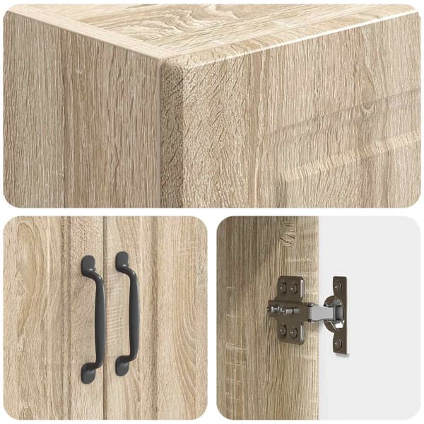Skåpset 2 pcs Sonoma-ek Konstruerat trä
