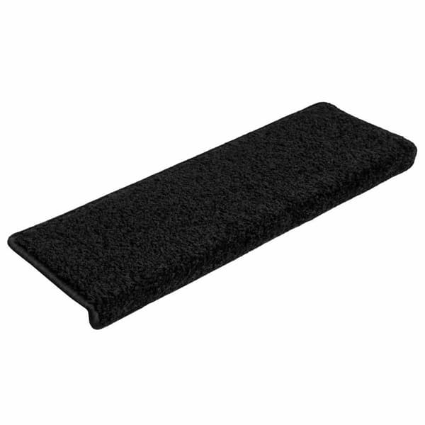 Trappmattor 20 st 65x21x4 cm svarta rektangulära kanter