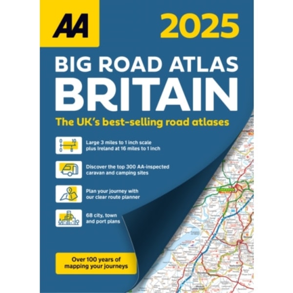 AA Big Road Atlas Britain 2025 (bok, spiral, eng)