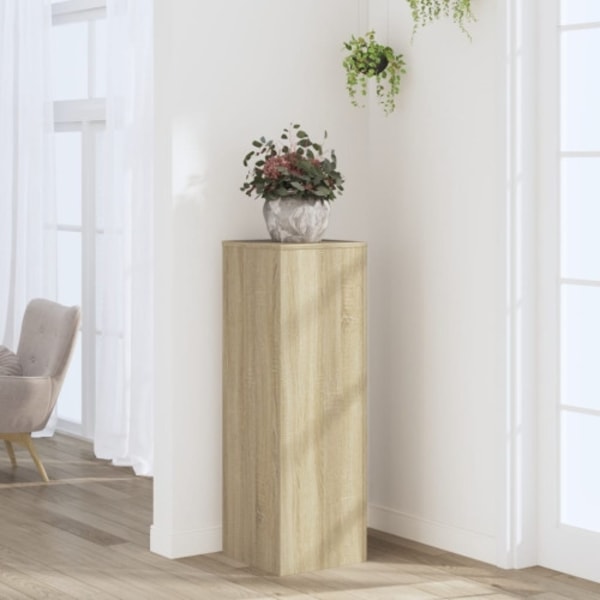 Växtställ sonoma-ek 33x33x100 cm konstruerat trä