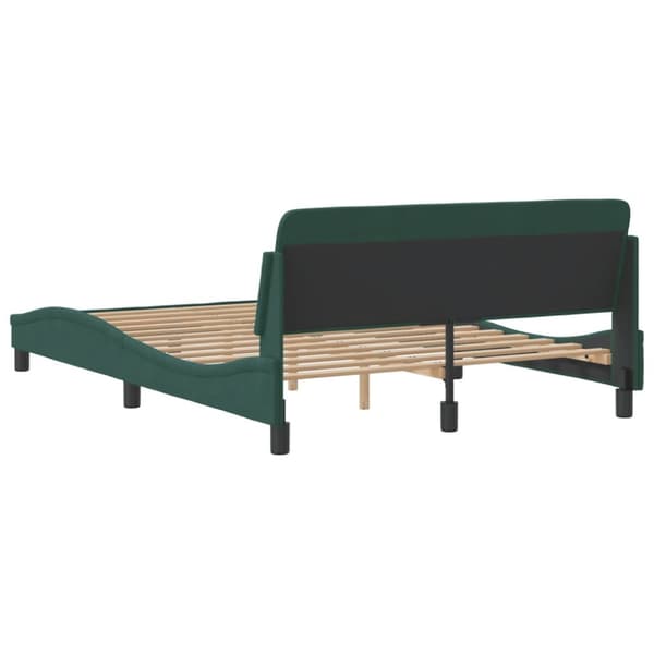 Bed Frame "Dover" Dark Green 120x200 cm Velvet