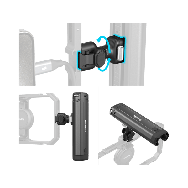 SmallRig 4841 Rotatable Bilateral Quick Release Side Handle with Wireless Control/M.2 SSD Enclosure