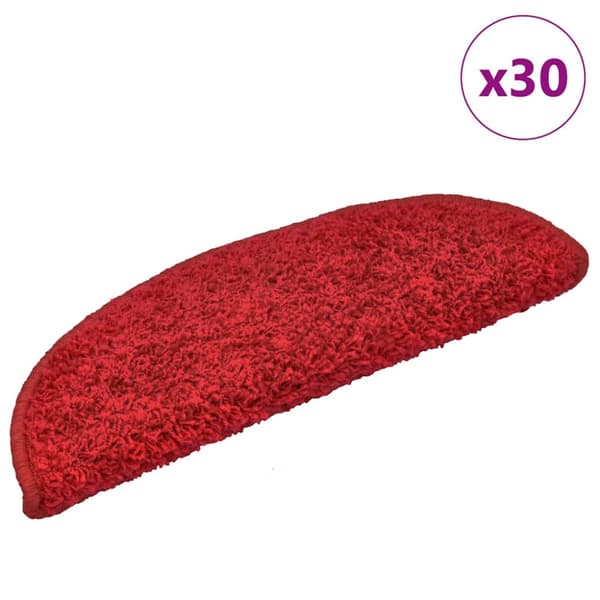 Trappmattor 30 st 65x21x4 cm röda halvrunda stora