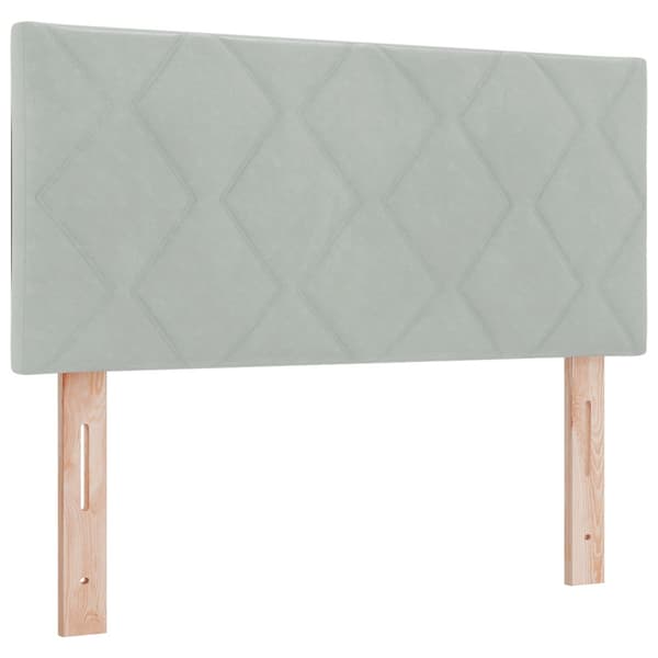 Huvudgavel Ljusgrå 90 cm Sammet