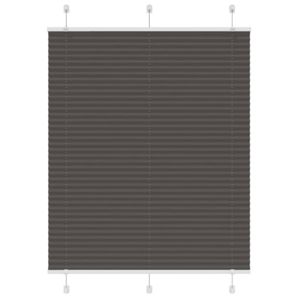 Plisserad persienn svart 105x100 cm tyg bredd 104,4cm polyester