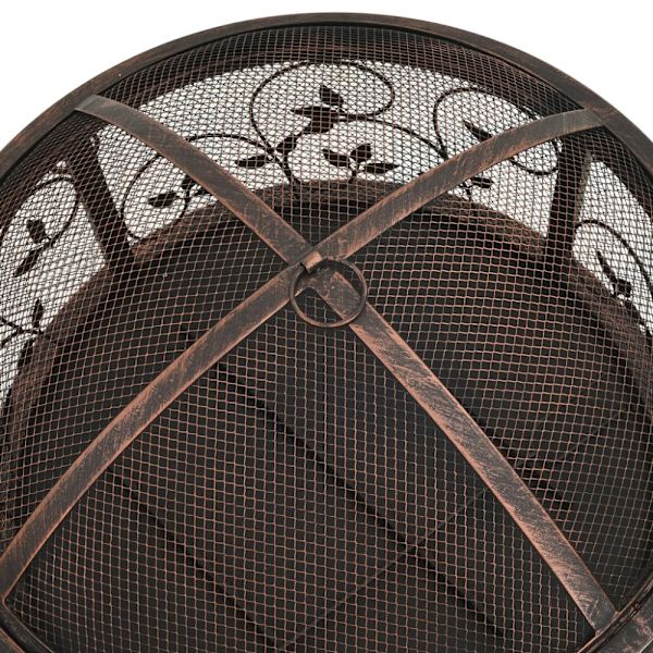 Rustik eldstad med eldgaffel 67,5 cm XXL stål