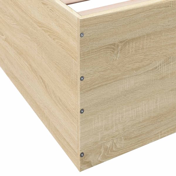 Golvsängsram Sonoma-ek 80 x 200 cm Konstruerat trä