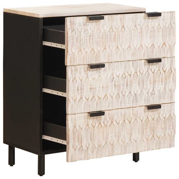 Sideboard 2 pcs Vit Tvätt Finish 60 x 33 x 75 cm