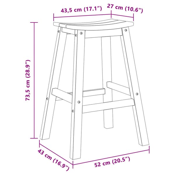 Trädgårds Bar Set 6 pcs Svart HDPE