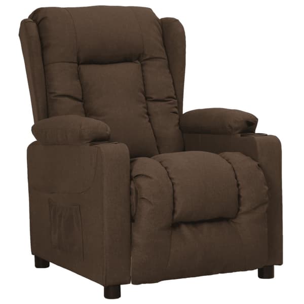 Reclinerfåtölj brun tyg