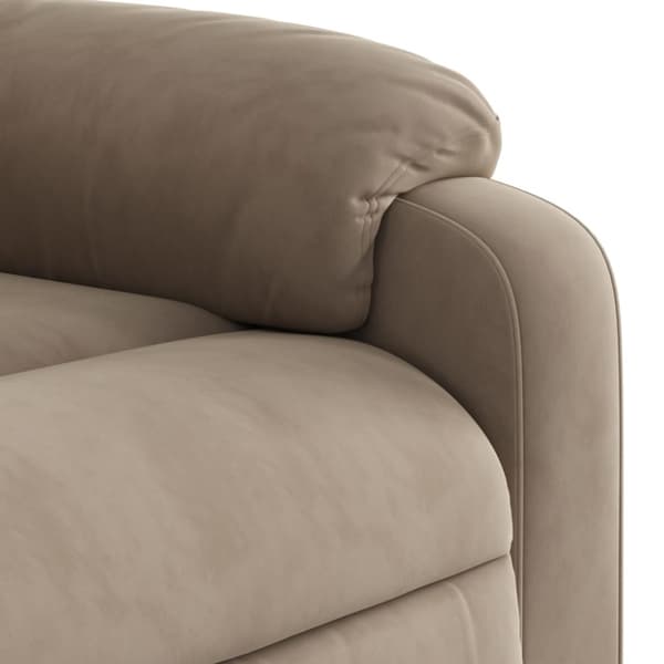Massagefåtölj taupe mikrofibertyg