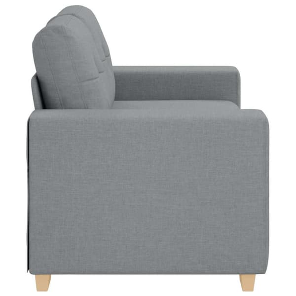 Loveseat soffa ljusgrå 160x77x82 cm tyg