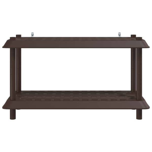 Hyllsystem 2 nivåer 100 x 40 x 55,5 cm PP Brun