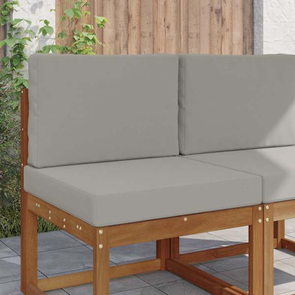 Utomhus Soffa Kudde 2 pcs Grå Polyester