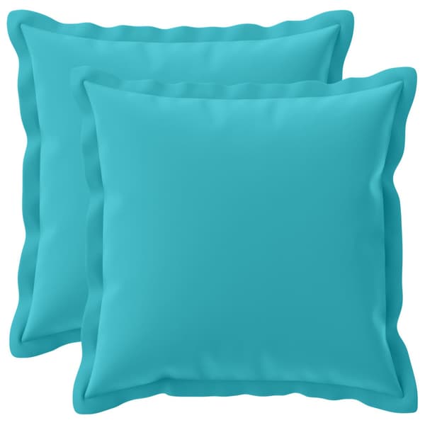 Kudde med kudde HOUTEN 2 st Turkos Polyester