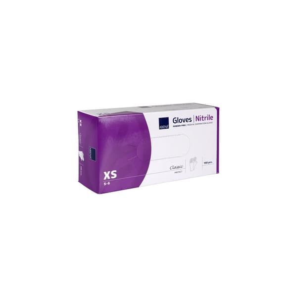 Nitrilhandske puderfri vit XS 150/fp