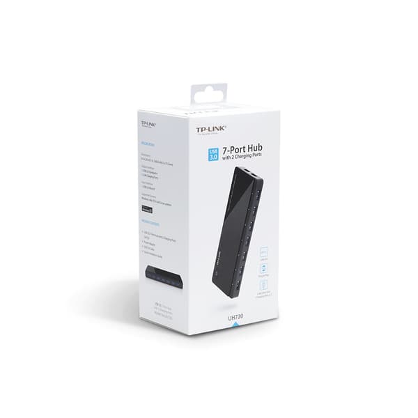 TP-Link UH720 gränssnittshubbar USB 3.2 Gen 1 (3.1 Gen 1) Micro-B 5000 Mbit/s Svart