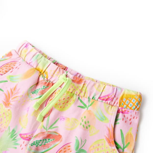 Barnshorts med snöre mild rosa 104