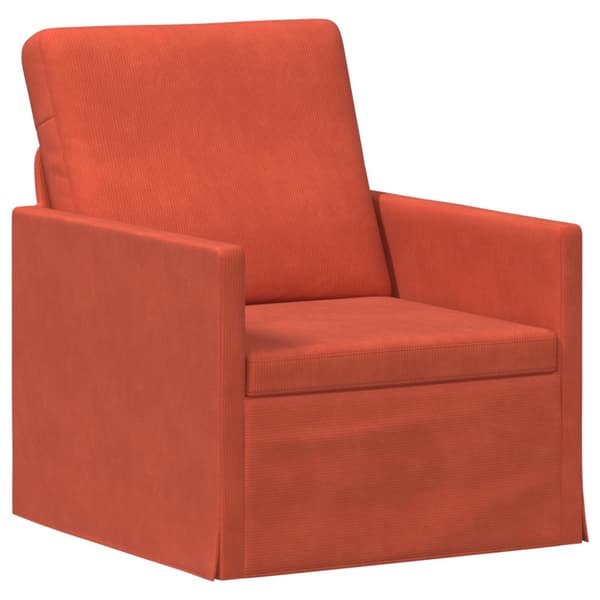 Soffset 2 st Röd orange Kordread tyg