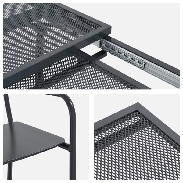 Trädgårdsmöbelset 7 pcs Antracit Stål